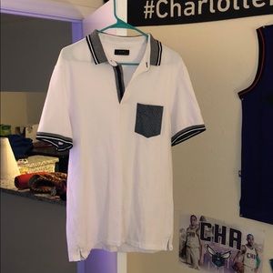 Zara White Polo - Size L
